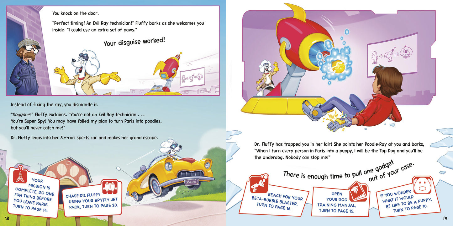 Which Way Adventures: Super Spy and the Poodle Party Problem